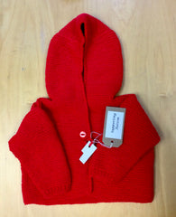 Knitted Red Baby Jacket - 9 - 12 Months