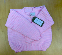 Knitted Pink Child's Jumper- 3 - 4 Years