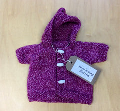 Knitted Purple Newborn Baby Jacket - 0 - 3 Months