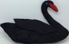 Plaything Fabric Bird Black Swan