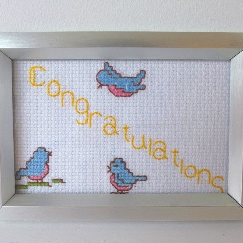 'Congratulations' Cross-Stitch Frame