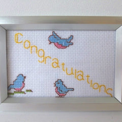 Congratulations Cross-stitch Frame