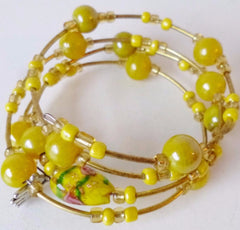 Bracelet Bead Metal Yellow Gold