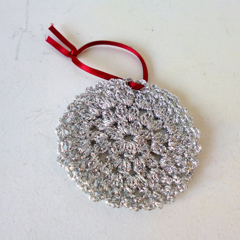 Silver Bauble Crochet