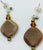 Brown Glass Diamond Earrings or Necklace