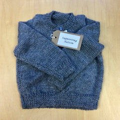Knitted Grey Baby Jumper- 6 - 12 Months