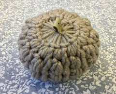 Knitted Pumpkin Cushion