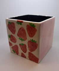 Ceramic Strawberries and Cherries box
