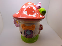 Ceramic toadstool money box