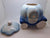 Ceramic Blue coach pot with lid