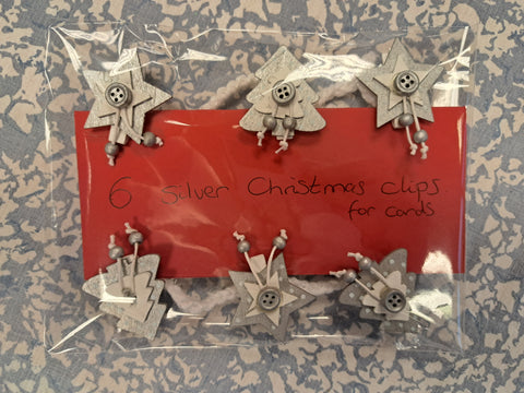 Christmas card clips pack of 6