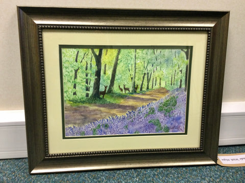 Bluebell Path - Watercolour Painting