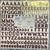 A sheet of decorative alphabet cutout letters from Polly's Place, featuring uppercase and lowercase letters, numbers, and symbols in a dark brown color on a white backing card. A white label sticker is placed on the sheet.