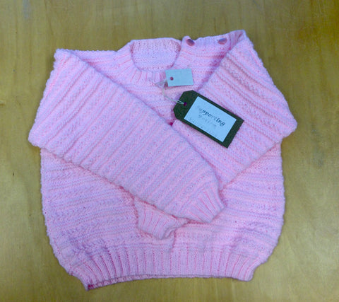 Knitted Pink Child's Jumper- 3 - 4 Years