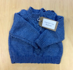 Knitted Blue Children's Jumper- 3 - 4 Years