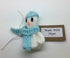 Knitted Christmas Snowman - Various Colours