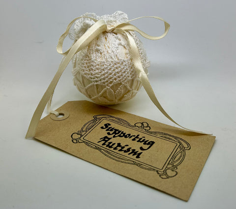 Bath Bomb in Crocheted bag