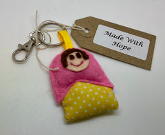 Pretty Russian Doll Keyring