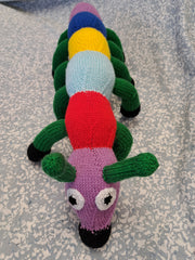 Knitted caterpillar