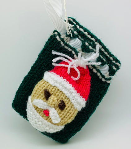 Small Knitted Christmas Santa Bag