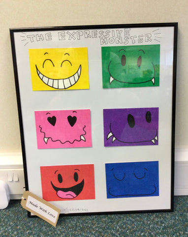 The Expressive Monster - Postcard Art In A Frame
