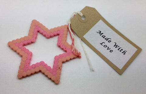 Hama Beads Pink Star