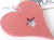 Wood Heart Hanging Star Red Glitter