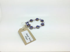 Purple Square Glass Bracelet