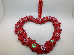 Red Jigsaw Heart