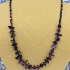 Amethyst Chips Necklace (D717)