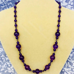 Purple Glass Amethyst Necklace