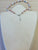 Orange Glass White Ceramic Flower Necklace