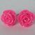 Earrings Plastic Rose Hot Pink Stud Fasten