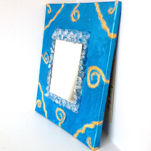 Handmade Painted Crystal Mirror