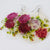 Earrings Seashell Round Magenta Rose