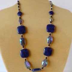 Lapis Lazule Earrings Necklace