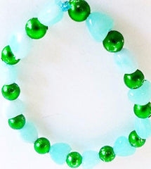 Bracelet Plastic Small Turquoise Hearts