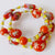 Bracelet Bead Metal Orange Yellow