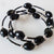 Bracelet Bead Metal Black Silver