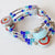 Bracelet Bead Metal Blue Orange