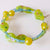 Bracelet Bead Metal Green Yellow