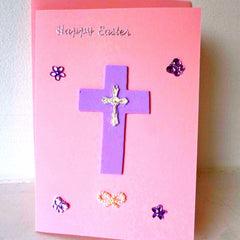 Card Happy Easter Pink