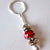 Keyring Bead Red Spot Pattern