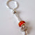 Keyring Bead Red Dot Pattern