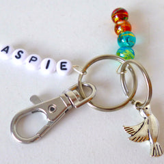 Beaded Autism Keyring