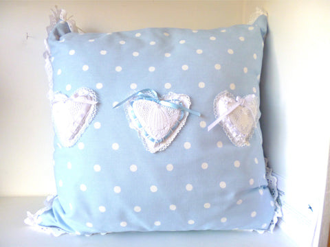 Blue Dotty Cushion