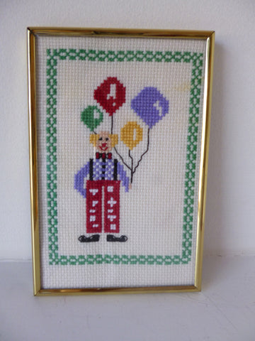 Clown & Balloons Embroidery Frame