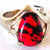Ring Gem Oval Bloodstone Size 18
