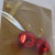 Earrings Bead Bell Red Hook Fasten