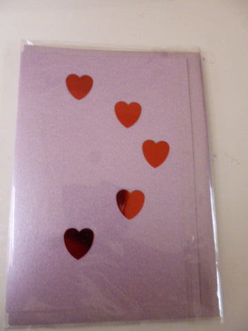 Red Hearts Card